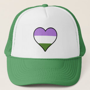 Genderqueer-pride-hart Trucker Hat Pet