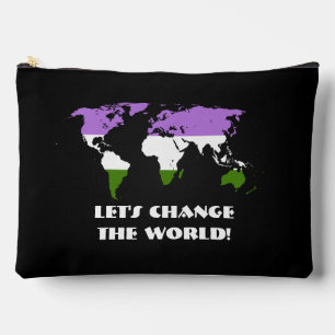 Genderqueer Pride Kaart van de Wereld Etui