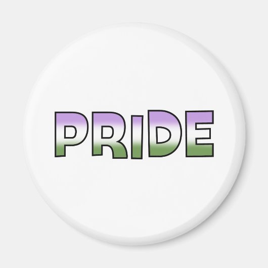 Genderqueer Pride Magneet (Voorkant)