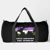 Genderqueer Pride Map of The World  Plunjezak (Voorkant)