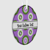 Genderqueer pride paarse bloempatroon ornament (voorkant)