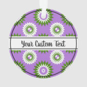 Genderqueer pride paarse bloempatroon ornament (achterkant)