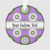Genderqueer pride paarse bloempatroon ornament (voorkant)