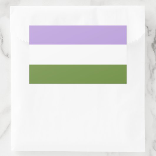 Genderqueer Pride Rectangle Sticker (Tas)