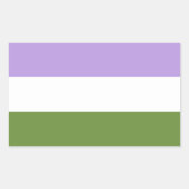 Genderqueer Pride Rectangle Sticker (Voorkant)