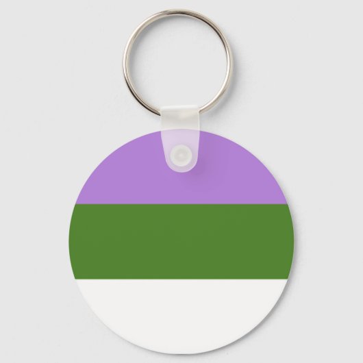 Genderqueer Pride Sleutelhanger (Voorkant)