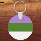 Genderqueer Pride Sleutelhanger (Voorkant)