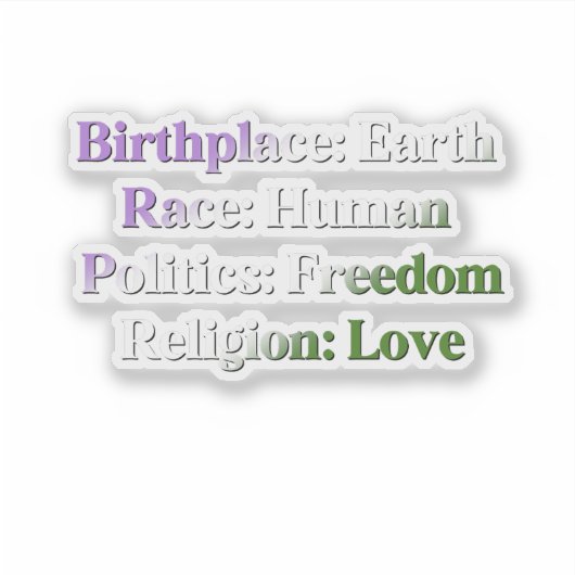 Genderqueer Pride - Sticker (Voorkant)