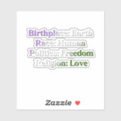 Genderqueer Pride - Sticker (Vel)