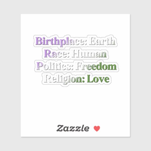 Genderqueer Pride - Sticker (Vel)