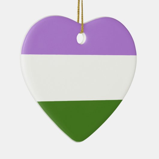 GENDERQUEER PRIDE STRIPES DESIGN KERAMISCH ORNAMENT (Rechts)
