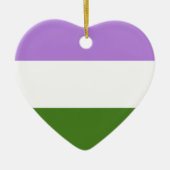 GENDERQUEER PRIDE STRIPES DESIGN KERAMISCH ORNAMENT (Voorkant)