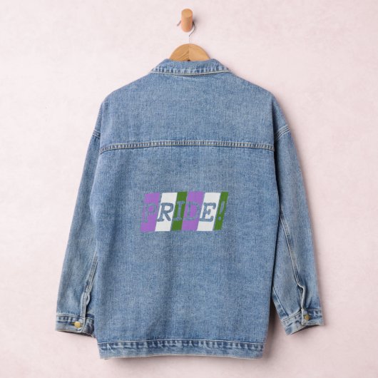 Genderqueer pride-tekstteken denim jacket (Hangar)