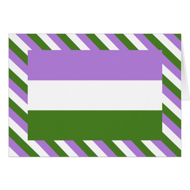 Genderqueer Pride Vlag (Voorkant Horizontaal)