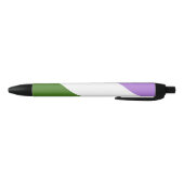 Genderqueer Pride Vlag Blauwe Inkt Pen (Bodem)