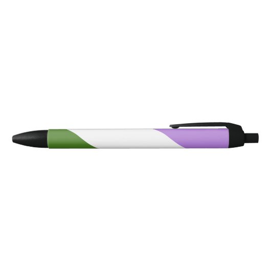 Genderqueer Pride Vlag Blauwe Inkt Pen (Bovenkant)