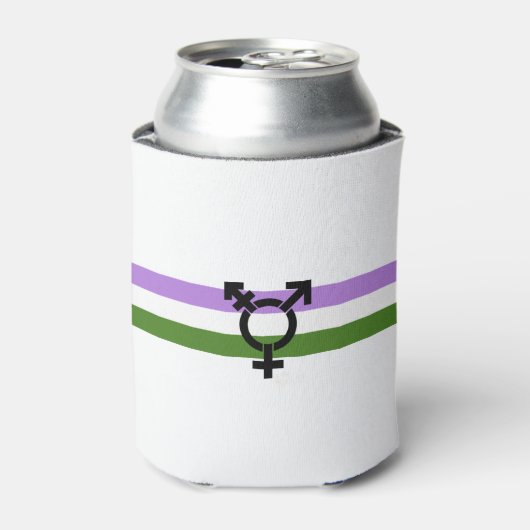 Genderqueer Pride-vlag Blikjeskoeler (Blikje Voorkant)