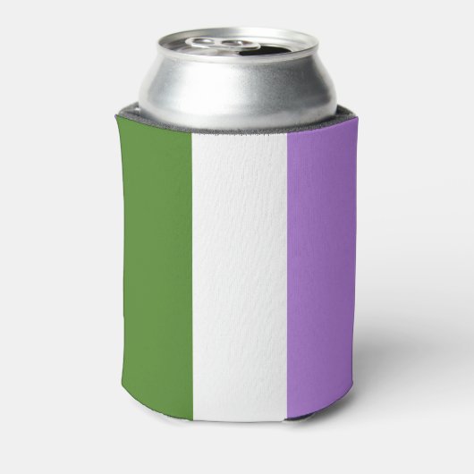Genderqueer Pride Vlag Blikjeskoeler (Blikje Achterkant)