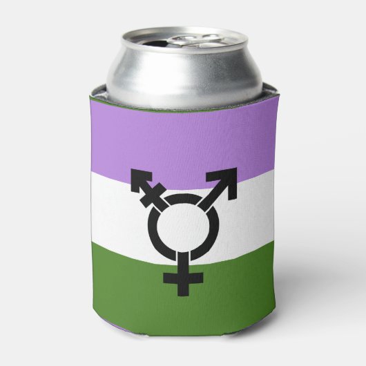 Genderqueer Pride Vlag Blikjeskoeler (Blikje Voorkant)