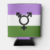 Genderqueer Pride Vlag Blikjeskoeler (Voorkant)