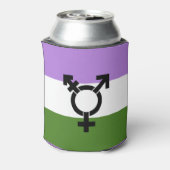 Genderqueer Pride Vlag Blikjeskoeler (Blikje Achterkant)