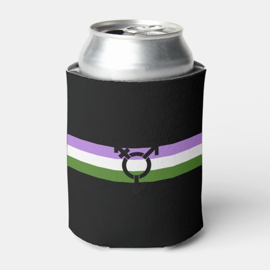 Genderqueer Pride Vlag Blikjeskoeler (Blikje Voorkant)