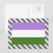 Genderqueer Pride Vlag Briefkaart (Voorkant / Achterkant)