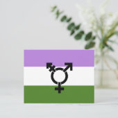 Genderqueer Pride-vlag Briefkaart (Staand voorkant)