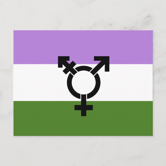 Genderqueer Pride-vlag Briefkaart (Voorkant)