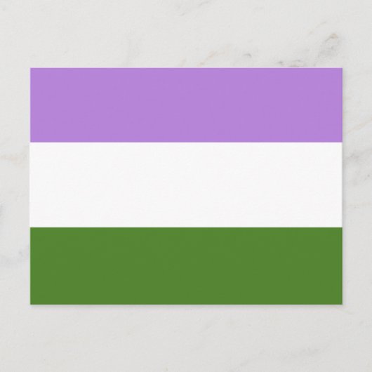 Genderqueer Pride Vlag Briefkaart (Voorkant)