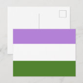 Genderqueer Pride Vlag Briefkaart (Voorkant / Achterkant)