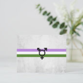 Genderqueer Pride-vlag Briefkaart (Staand voorkant)