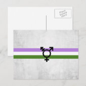 Genderqueer Pride-vlag Briefkaart (Voorkant / Achterkant)