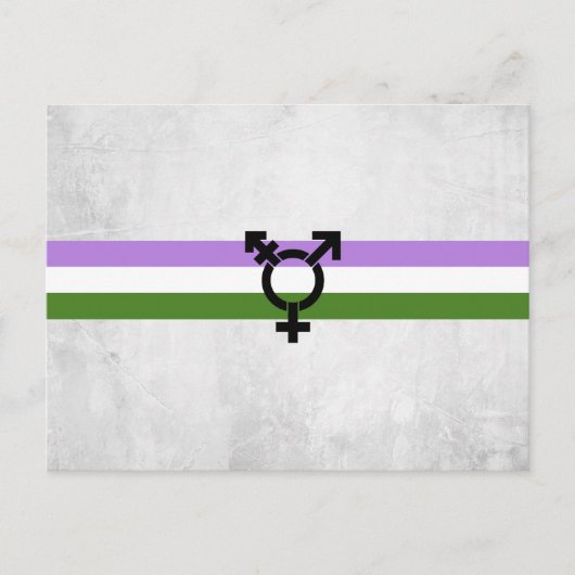 Genderqueer Pride-vlag Briefkaart (Voorkant)