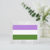 Genderqueer Pride-vlag Briefkaart (Staand voorkant)