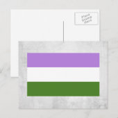 Genderqueer Pride-vlag Briefkaart (Voorkant / Achterkant)