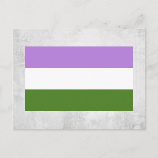 Genderqueer Pride-vlag Briefkaart (Voorkant)