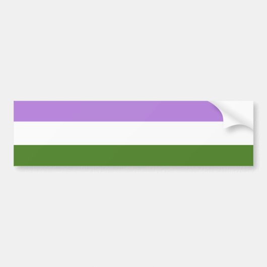 Genderqueer Pride Vlag Bumpersticker (Voorkant)