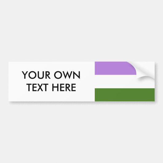 Genderqueer Pride Vlag Bumpersticker (Voorkant)