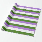 Genderqueer Pride Vlag Cadeaupapier (Uitgerold)