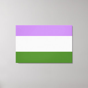 Genderqueer Pride-vlag Canvas Afdruk