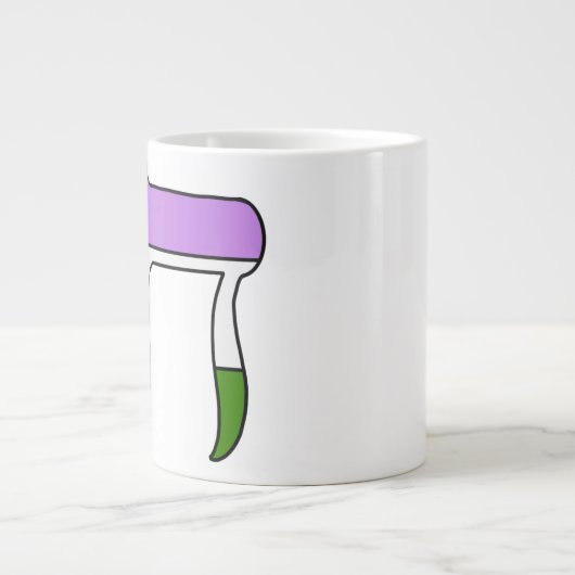 Genderqueer Pride-vlag Chai  Grote Koffiekop (Voorkant)
