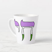 Genderqueer Pride-vlag Chai Latte Mok (Linkerhoek)