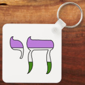 Genderqueer Pride-vlag Chai Sleutelhanger (Achterkant)