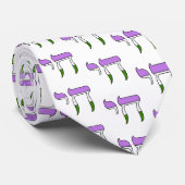 Genderqueer Pride-vlag Chai Stropdas (Opgerold)