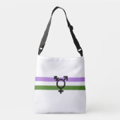 Genderqueer Pride Vlag Crossbody Tas (Achterkant)