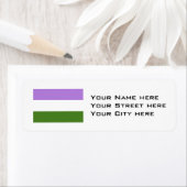 Genderqueer Pride-vlag Etiket (Insitu)
