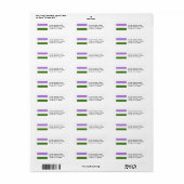 Genderqueer Pride-vlag Etiket (Full Sheet)