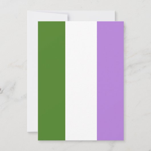 Genderqueer Pride-vlag Feestdagenkaart (Voorkant)