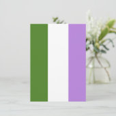 Genderqueer Pride-vlag Feestdagenkaart (Staand voorkant)